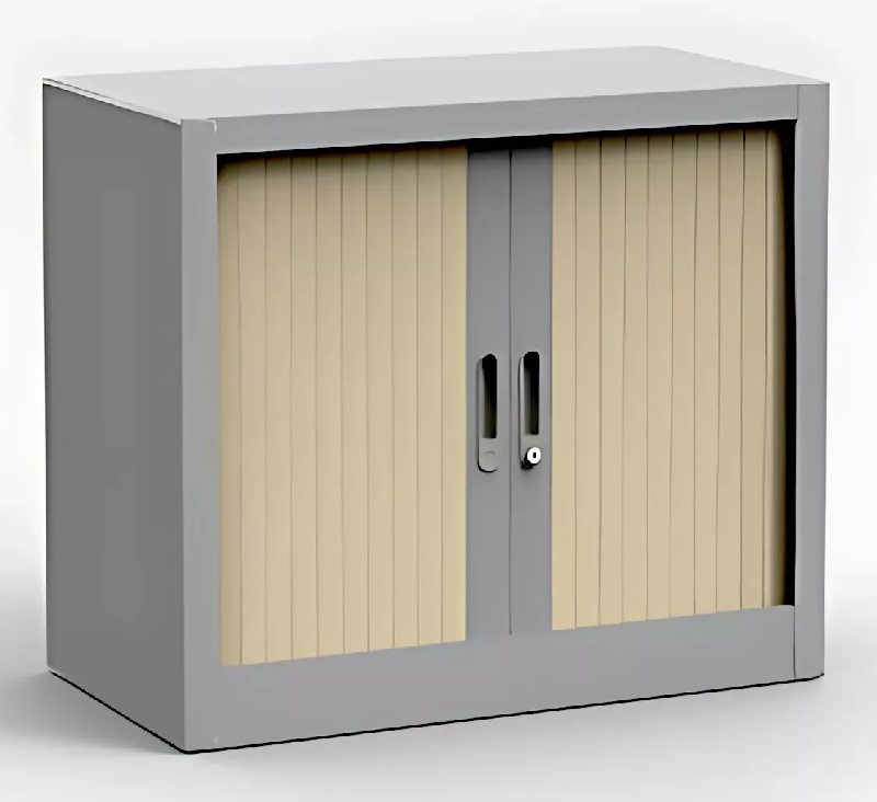 Armoire de rangement métallique - 2 étagères - rideau PVC - Hauteur : 100 cm So Salamanca_0