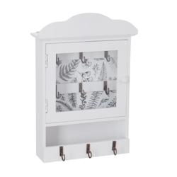 Atmosphera Boîte à clés murale en Bois H 28.5 cm - blanc 3560239531975_0