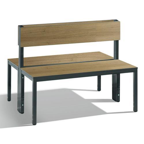 BANC DE VESTIAIRE DOUBLE AVEC DOSSIER - CP - BASIC PLUS - 100 CM