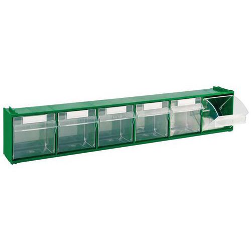 BLOC MADIA A 6 TIROIRS COLORIS VERT - MOBIL PLASTIC