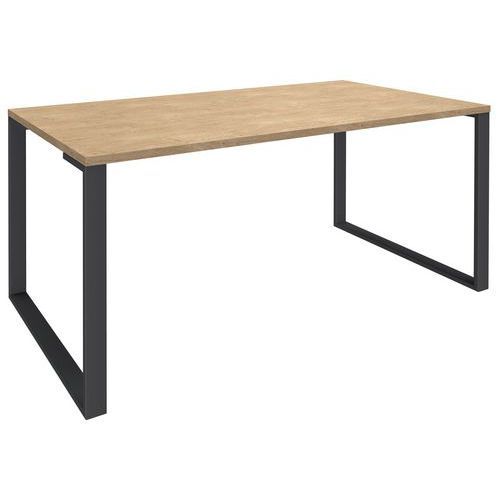 BUREAU 180X80 CHÊNE CLAIR/PIEDS CARBONE - SIMMOB