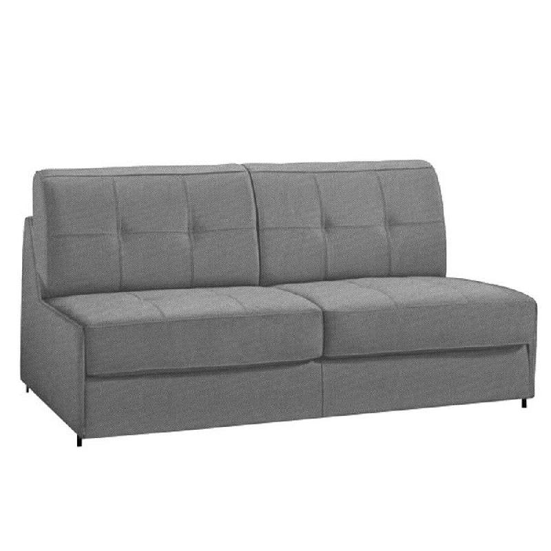 Canapé lit 4-5 places Intenso XXL - Convertible express - Lattes - Couchage 180x197 cm - Tweed gris silex - Matelas 16 cm_0