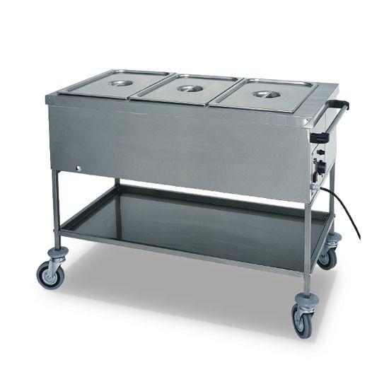 Chariot bain-marie avec étagère inférieur, 2x GN 1/1 h=200 mm, 1 température VIRTUS IFD0009_0