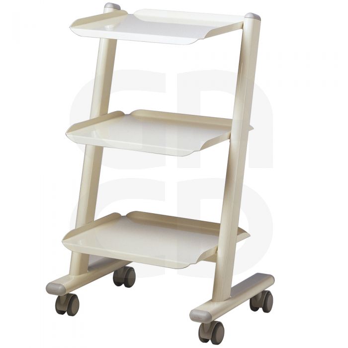 Chariot médical Zilfor - poignées intégrées, 3 plateaux et prises de courant_0