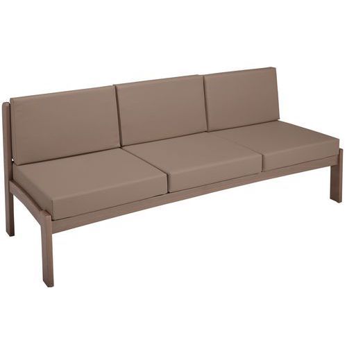 CHAUFFEUSE 3 PLACES AUTIZE STRUCTURE TAUPE PVC TERRE - MANUTAN EXPERT