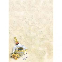 DECADRY BOÎTE DE 100 FEUILLES 90G A4 MOTIF ILLUSTRÉ BOUTEILLE DE CHAMPAGNE DSC600