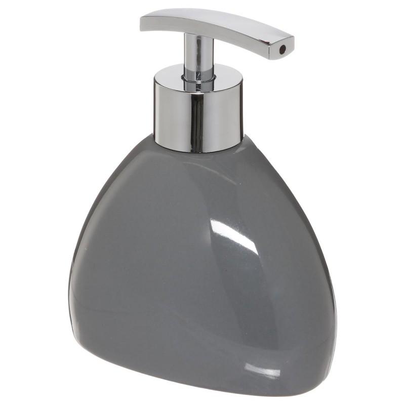 DISTRIBUTEUR DE SAVON GALET 14CM GRIS - PARIS PRIX_0