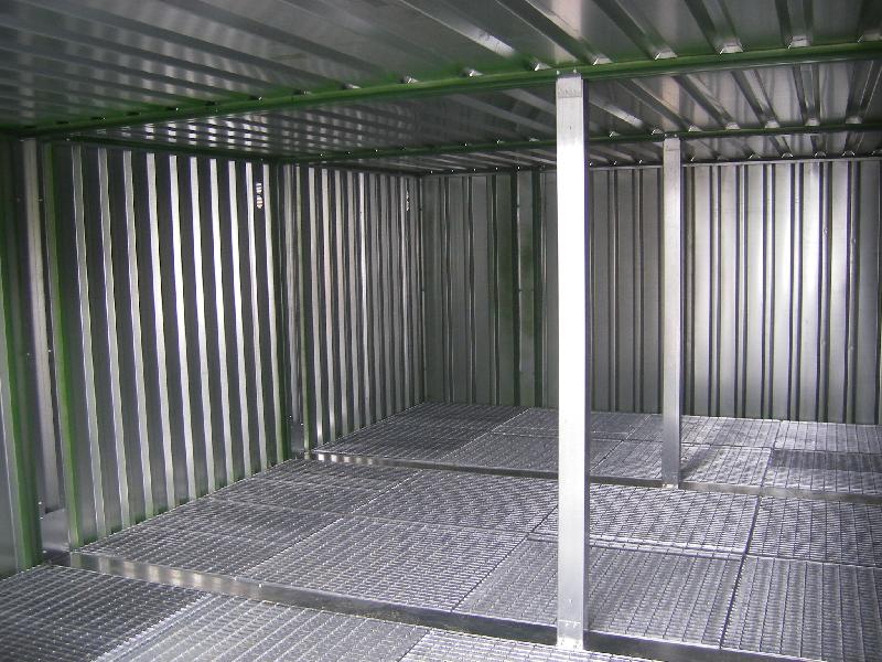 Entrepôt de stockage double - 3 modules de 3m - Acier galvanisé - 2580 litres_0