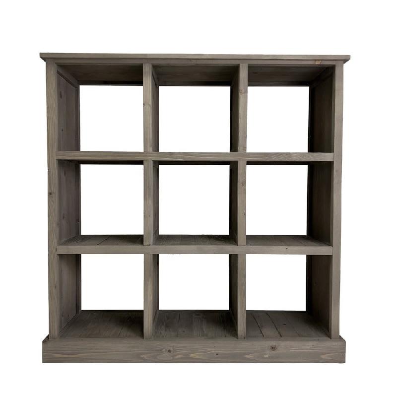 Etagère 9 cases Héritage double face L119xP39xH110cm pin vieilli_0