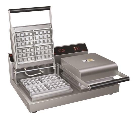 Gaufrier rectangulaire double professionnel - RCTWM-2B - 1700 W - Dimensions 498x369x203 mm_0