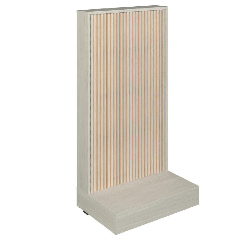 Gondole simple face Vertigo T01 MDF naturel et noyer clair 64x44x125cm_0