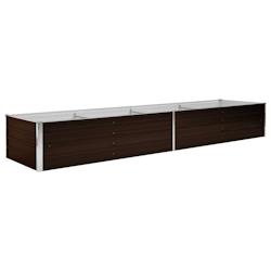 Helloshop26 - Jardinière lit surélevé plantes fleurs jardin marron 320 x 80 x 45 cm acier galvanisé 02_0001220 - 3000075901537_0