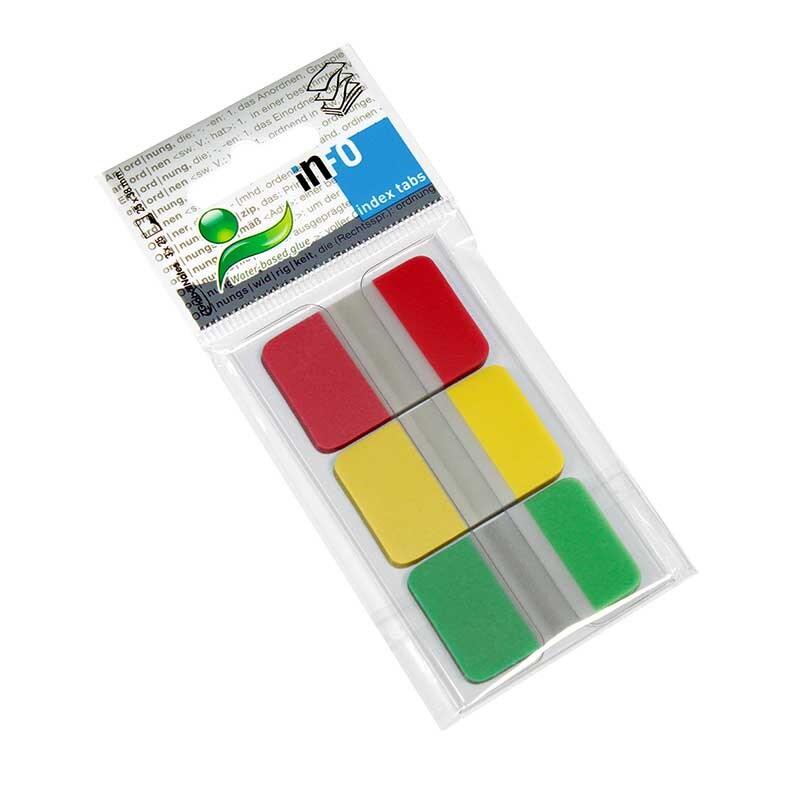INFONOTES Index Rigida Rouge, Jaune et Vert Onglets - 4044355782255_0