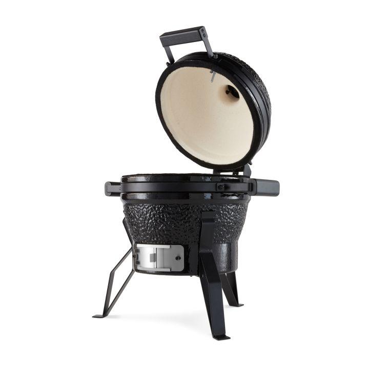 Kamado barbecue 13'' - Barbecue compact céramique, grille inox_0