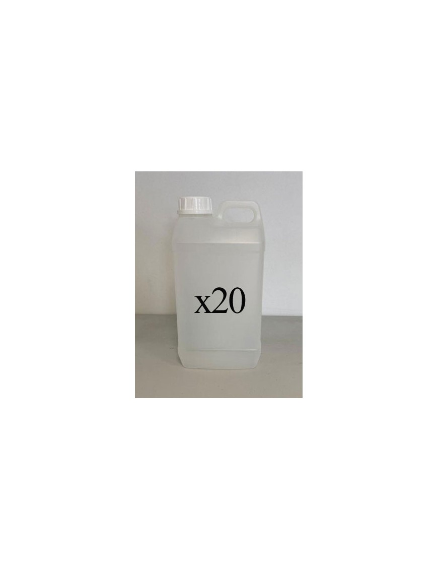 Lot de 20 bidons alimentaires 2L - translucides avec bouchon blanc inviolable_0