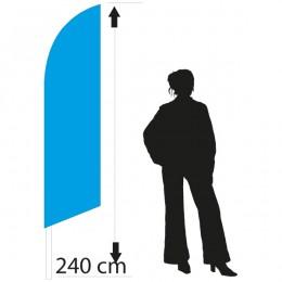 Pack beach flag 240cm - mât aluminium, voile polyester imprimée, embase rotative et housse de transport_0
