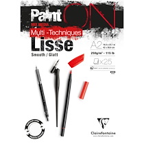 PAINTON LISSE BLOC COLLÉ 25F A2 250G - BLANC