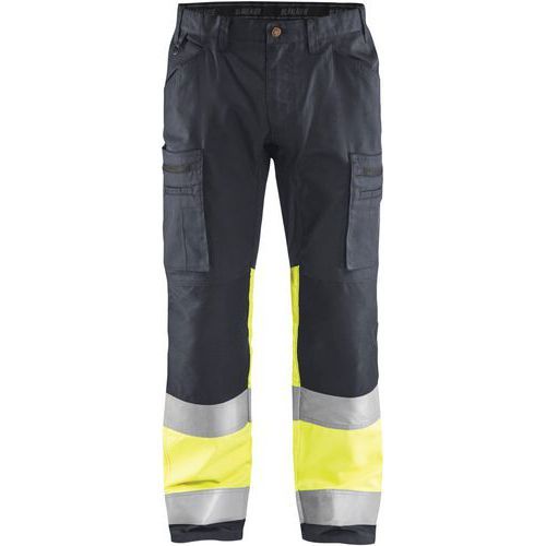 PANTALON ARTISAN STRETCH HAUTE VISIBILITÉ MARINE/JAUNE C68 - BLAKLADER