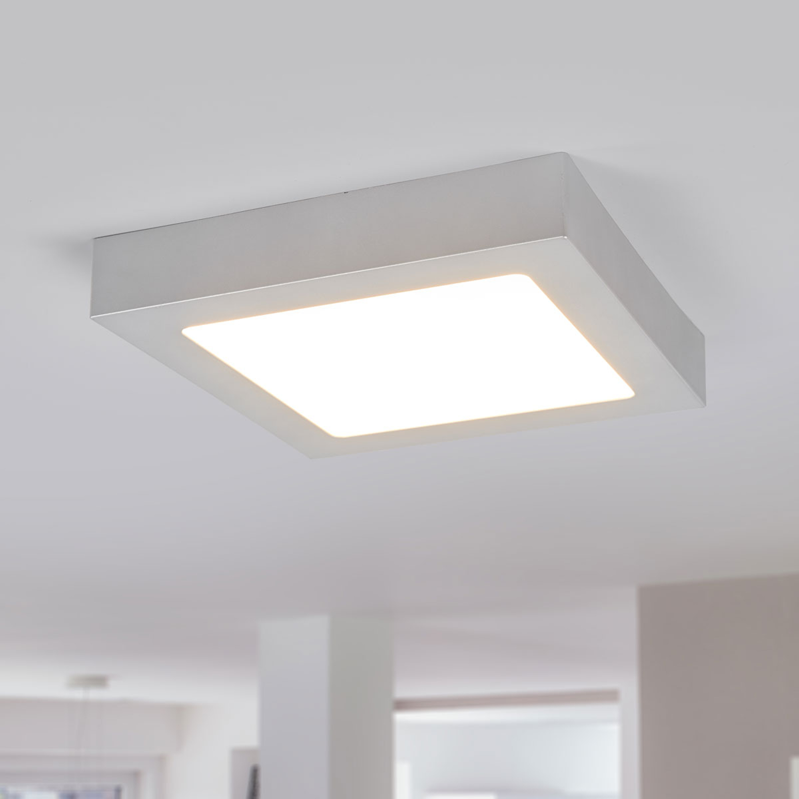ARCCHIO PLAFONNIER LED MARLO ARGENTÉ 3000K ANGULAIRE 23 CM