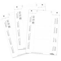 PLANCHE D'IMPRESSION POUR BADGES, 75 X 40 MM, BLANC
