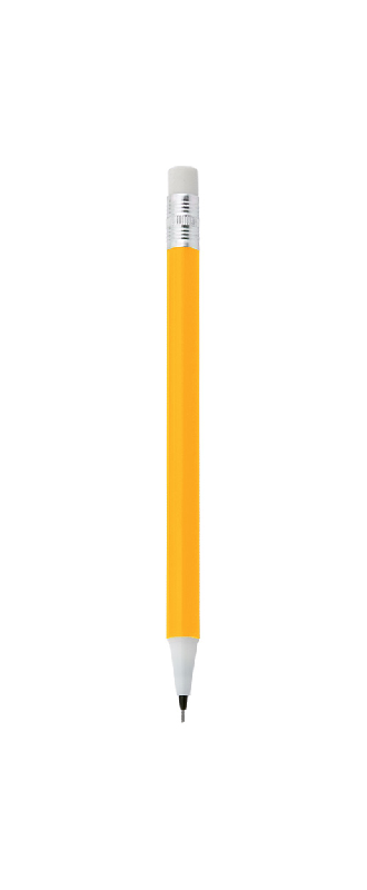 Porte-mines avec gomme - 0,7 mm - Couleur jaune - Poids 5 g_0