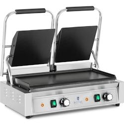Royal Catering - Royal Catering RCPKG-3600-S Machine À Panini Double Toaster Plancha Électrique Professionnelle Lisse 3 600 W - argenté inox 406285_0