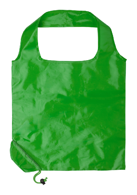Sac shopping pliable coloré en polyester 190T - vert - 24.25 g_0