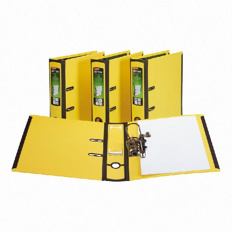 STAPLES CLASSEUR À LEVIER BETTER STAPLES - DOS 7,5 CM - COLORIS JAUNE