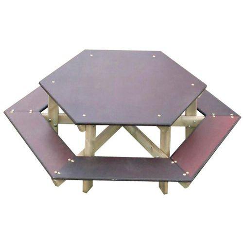 TABLE-BANCS HEXAGONALE ENFANT_JJ03711N