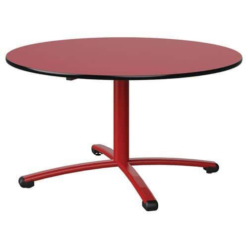 TABLE MALIBU Ø 120 T4 PC ST ANTIB ROUGE U321/NOIR ROUGE 3020
