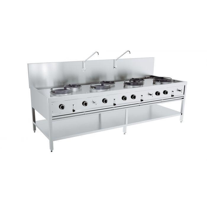 TABLE WOK À GAZ 4X17kW + 3X9kW 7178.1215 combisteel_0