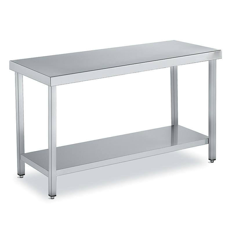 Tables Inox de Travail Centrales DISTFORM Premium avec Etagère- Profondeur 900 mm - 2000_0