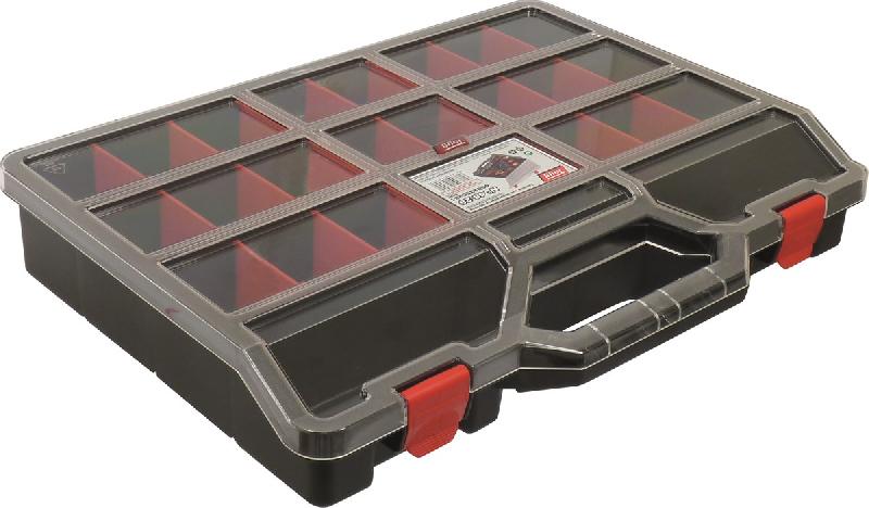 TAYG - Mallette de rangement modulable 26 cases - Couvercle transparent et séparations ajustables_0