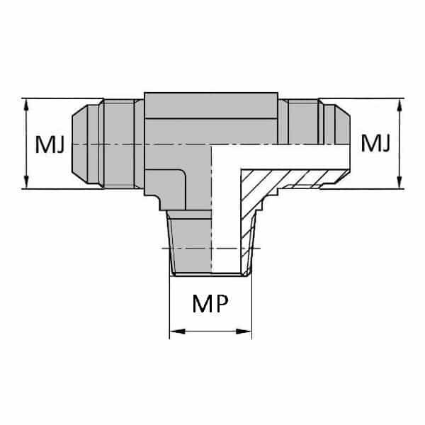 Tés - Orientable mâle JIC X mâle NPT - 1