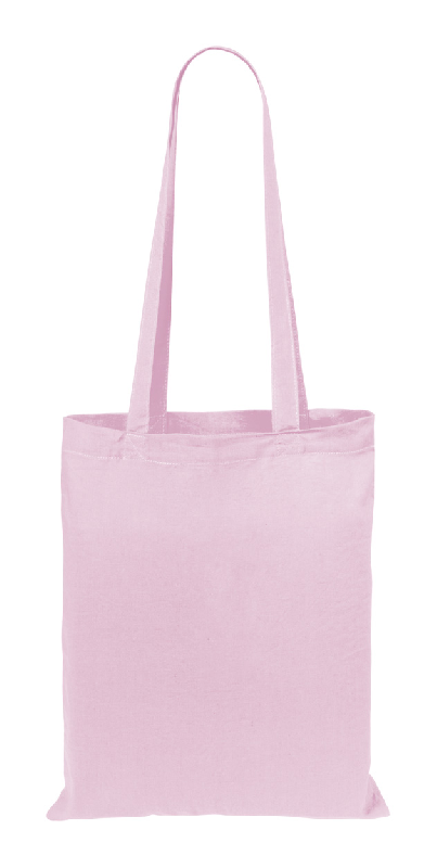 Tote bag publicitaire coloré - 100% coton - 140 g/m² - Anses longues - Couleur rose_0