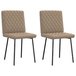 VidaXL Chaises à Manger Lot De 2 Cappuccino Similicuir - 4101117_0