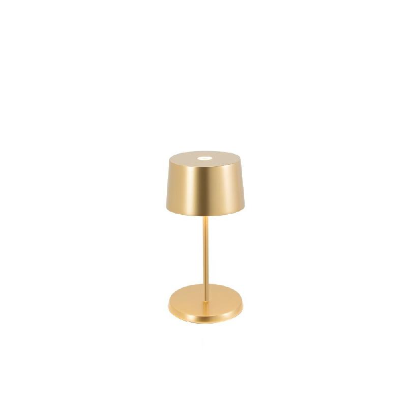 Lampe de table mini LED Zafferano Olivia Pro, or jaune, rechargeable et dimmable - 2200-2700-3000K, 9 heures à puissance maximale - jaune 80540407290_0