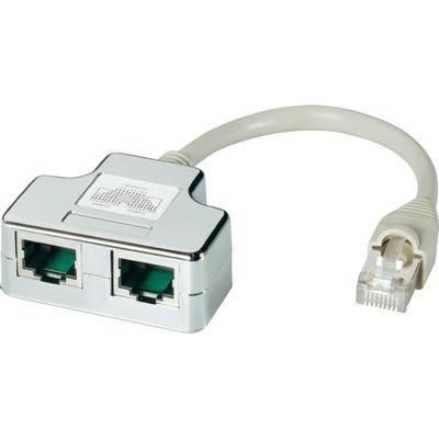 ADAPTATEUR Y RÉSEAU RJ45 CAT 5E EFB ELEKTRONIK - [2X RJ45 FEMELLE - 1X RJ45 MÂLE] - 0.15 M - MÉTAL