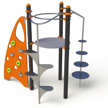 Aquaria A06105 - Parcours de santé pour enfants de 6 à 14 ans - Tour ronde H 1.50 m et équipements variés_0