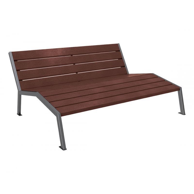 Chaise longue Silaos® - Acier et plastique recyclé - 3 places - Avec ou sans accoudoirs_0