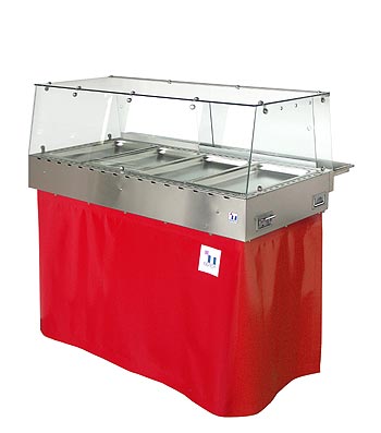 Comptoir vitré chauffant à gaz - vitrine en verre trempé - pour 24 à 36 poulets_0