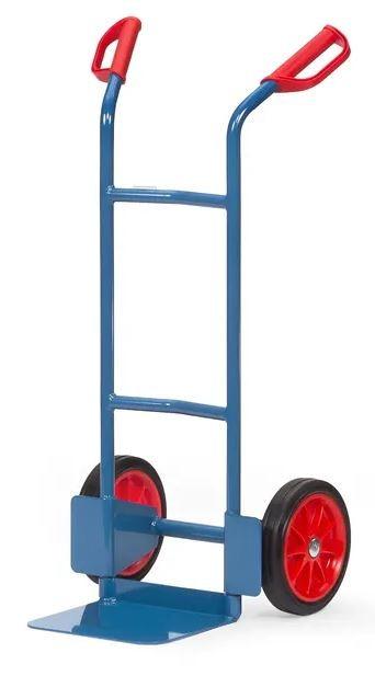 Diable Haut - Structure en acier - Charge 200 kg - Poignées de sécurité - Roues gonflables, caoutchouc ou increvables_0