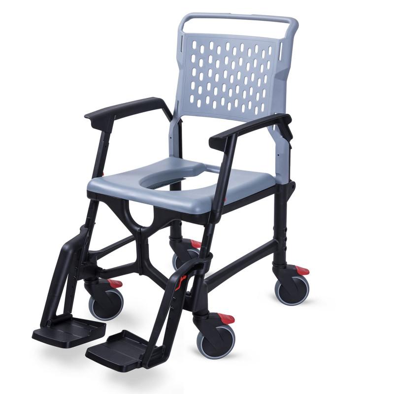 Fauteuil roulant de douche et chaise percée Bathmobile - démontable, plastique anticorrosion, 130 kg max_0