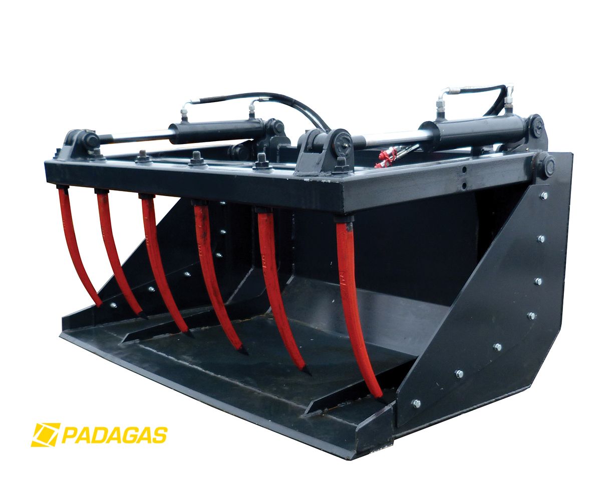 Godet à grappin KR - Padagas - poids : 376 à 473 kg - utilisation universelle, chargeurs frontaux, télescopiques et mini chargeurs_0