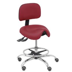 Piqueras y Crespo Taburete Zarza similpiel granate - rouge multi-matériau T19ASSP933CRRP_0