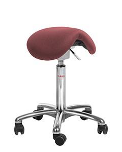 Siège selle ergonomique - Mini Flexmatic Tissu CURA rouge - Mousse injectée à froid - Mécanisme Fleximatic - Marque Rolléco_0