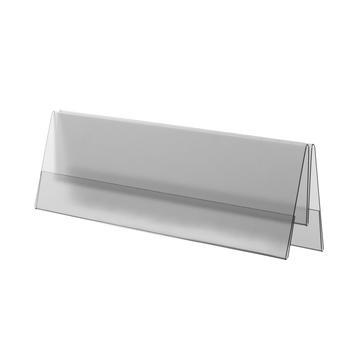 Support de menu avec 3 zones d'insertion - PVC dur - 210 x 65 mm - Antireflet - Horizontal_0