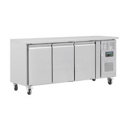 Table Réfrigérée Positive Inox 3 Portes GN 1/1 - Froid Ventilé, 339L, Plan de Travail Pro - Polar Série U - G378_0