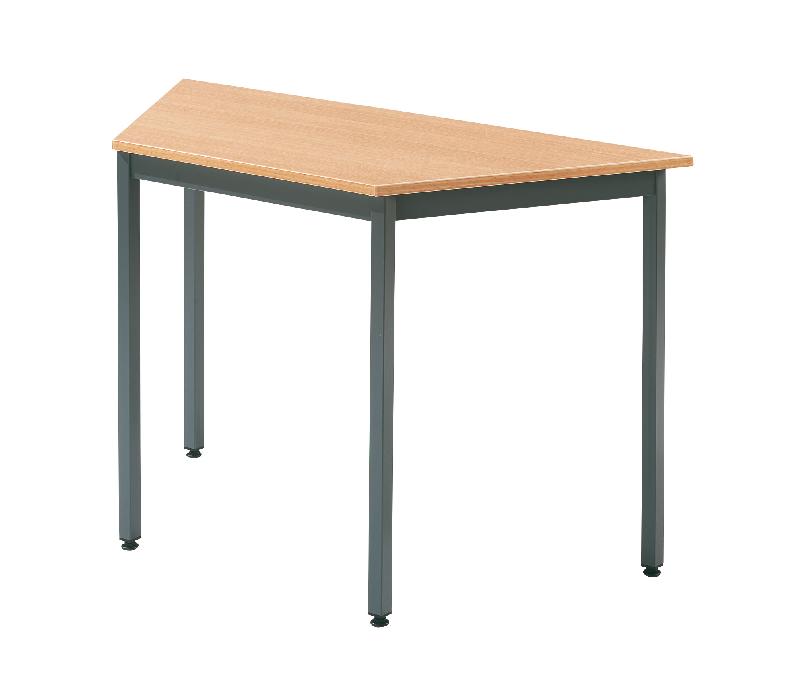 Table trapèze l.1200/600 x p.600 mm hêtre et anthracite_0