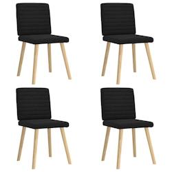 VidaXL Chaises à Manger Lot De 4 Noir Tissu - noir 8721158567215_0